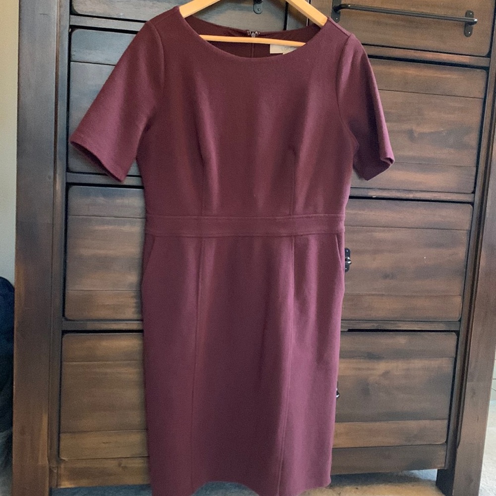 Beautiful burgundy Loft dress, 10P